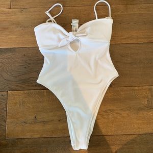 Forever 21 white one piece bathing suit